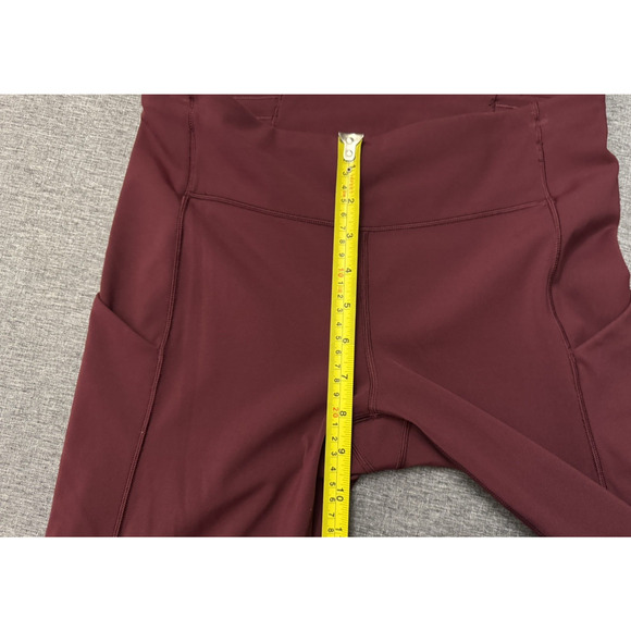 Lululemon Leggings Womens Size 8 Purple Side Pockets Back Zip Pocket - Picture 4 of 7